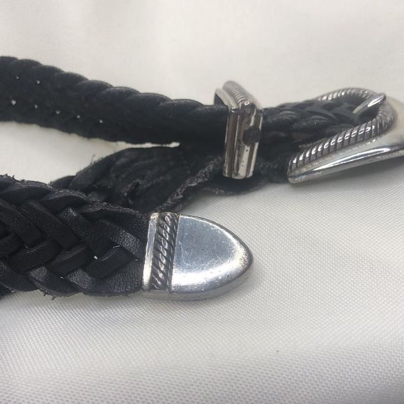 Brighton Leather drawstring bag w/silver - Picture 8 of 12